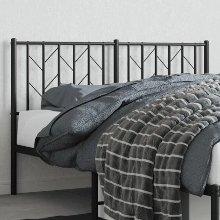 Cabecero de metal negro 135 cm de , Cabeceros y pies de cama - Ref: Foro24-374469, Precio: 33,00 €, Descuento: %