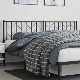 Black metal headboard 193 cm by , Headboards and footboards - Ref: Foro24-374474, Price: 36,93 €, Discount: %