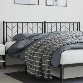 Black metal headboard 193 cm by , Headboards and footboards - Ref: Foro24-374474, Price: 36,42 €, Discount: %