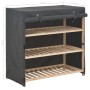 Shoe cabinet with gray fabric cover 79x40x80 cm by vidaXL, Shoe racks and shoe organizers - Ref: Foro24-248195, Price: 68,58 ...