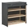 Shoe cabinet with gray fabric cover 79x40x80 cm by vidaXL, Shoe racks and shoe organizers - Ref: Foro24-248195, Price: 80,78 ...