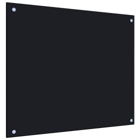 Protección salpicaduras cocina vidrio templado negro 70x60 cm by vidaXL, Kitchen tools and utensils - Ref: Foro24-249483, Pri...