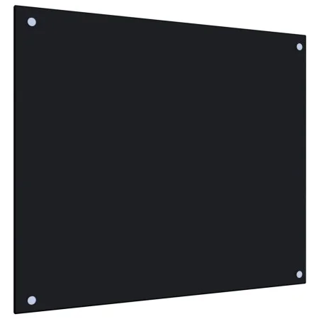 Protección salpicaduras cocina vidrio templado negro 70x60 cm de vidaXL, Herramientas y utensilios de cocina - Ref: Foro24-24...