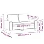 2-Sitzer-Sofa aus hellgelbem Stoff 120 cm von , Sofas - Ref: Foro24-359388, Preis: 244,36 €, Rabatt: %