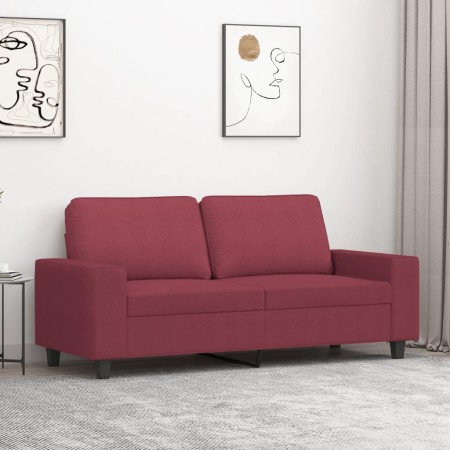 2-Sitzer-Sofa aus rotem Stoff 140 cm von , Sofas - Ref: Foro24-359397, Preis: 204,93 €, Rabatt: %