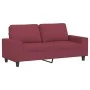 Two-seater red wine fabric sofa, 140 cm by , Sofas - Ref: Foro24-359397, Price: 202,43 €, Discount: %