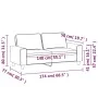 Two-seater red wine fabric sofa, 140 cm by , Sofas - Ref: Foro24-359397, Price: 202,43 €, Discount: %