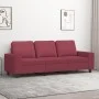 Three-seater red fabric sofa, 180 cm by , Sofas - Ref: Foro24-359405, Price: 243,94 €, Discount: %