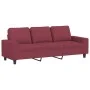 Three-seater red fabric sofa, 180 cm by , Sofas - Ref: Foro24-359405, Price: 243,94 €, Discount: %