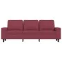 Three-seater red fabric sofa, 180 cm by , Sofas - Ref: Foro24-359405, Price: 243,94 €, Discount: %
