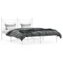 White metal bed frame with headboard 160x200 cm by , Beds and slatted bases - Ref: Foro24-374391, Price: 102,73 €, Discount: %