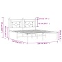 Bettgestell aus weißem Metall mit Kopfteil 160x200 cm von , Betten und Lattenroste - Ref: Foro24-374391, Preis: 104,30 €, Rab...
