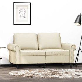 2-seater cream-colored synthetic leather sofa, 120 cm by , Sofas - Ref: Foro24-359500, Price: 219,75 €, Discount: %