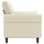 2-seater cream-colored synthetic leather sofa, 120 cm by , Sofas - Ref: Foro24-359500, Price: 219,75 €, Discount: %