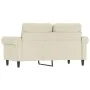 2-Sitzer-Sofa aus Kunstleder cremefarben 120 cm von , Sofas - Ref: Foro24-359500, Preis: 216,01 €, Rabatt: %