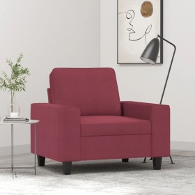 Sillón de tela rojo tinto 60 cm