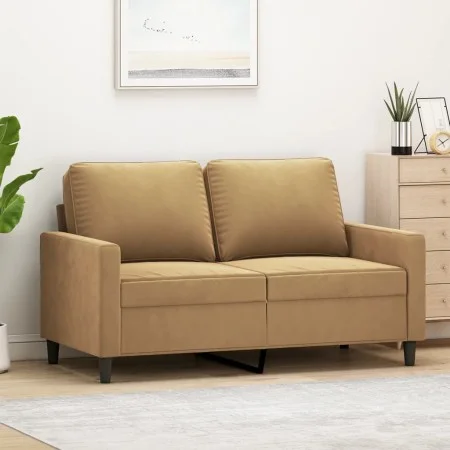Sofá de 2 plazas terciopelo marrón 120 cm de , Sofás - Ref: Foro24-359196, Precio: 187,20 €, Descuento: %