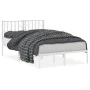 Estructura de cama de metal con cabecero blanca 120x190 cm de , Camas y somieres - Ref: Foro24-374483, Precio: 84,71 €, Descu...