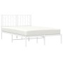 Bettgestell aus Metall mit weißem Kopfteil 120x190 cm von , Betten und Lattenroste - Ref: Foro24-374483, Preis: 88,75 €, Raba...