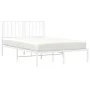 Estructura de cama de metal con cabecero blanca 120x190 cm de , Camas y somieres - Ref: Foro24-374483, Precio: 84,71 €, Descu...