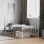 Metallbettgestell mit Kopf- und Fußteil weiß 90x200 cm von , Betten und Lattenroste - Ref: Foro24-374497, Preis: 75,79 €, Rab...