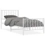 Metallbettgestell mit Kopf- und Fußteil weiß 90x200 cm von , Betten und Lattenroste - Ref: Foro24-374497, Preis: 75,79 €, Rab...