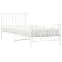 Metallbettgestell mit Kopf- und Fußteil weiß 90x200 cm von , Betten und Lattenroste - Ref: Foro24-374497, Preis: 75,79 €, Rab...