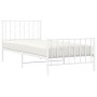 Metallbettgestell mit Kopf- und Fußteil weiß 90x200 cm von , Betten und Lattenroste - Ref: Foro24-374497, Preis: 76,96 €, Rab...