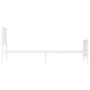 Estructura cama metal con cabecero y pie cama blanca 90x200 cm de , Camas y somieres - Ref: Foro24-374497, Precio: 75,79 €, D...
