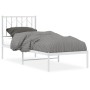 Bettgestell aus Metall mit weißem Kopfteil 75x190 cm von , Betten und Lattenroste - Ref: Foro24-374476, Preis: 55,93 €, Rabat...