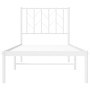 Bettgestell aus Metall mit weißem Kopfteil 75x190 cm von , Betten und Lattenroste - Ref: Foro24-374476, Preis: 55,93 €, Rabat...