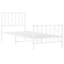 Metallbettgestell mit Kopf- und Fußteil weiß 80x200 cm von , Betten und Lattenroste - Ref: Foro24-374495, Preis: 64,23 €, Rab...