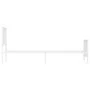 Metal bed frame with headboard and footboard white 80x200 cm by , Beds and slatted bases - Ref: Foro24-374495, Price: 63,39 €...