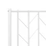 Metal bed frame with headboard and footboard white 80x200 cm by , Beds and slatted bases - Ref: Foro24-374495, Price: 63,39 €...