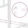 Metal bed frame with headboard and footboard white 80x200 cm by , Beds and slatted bases - Ref: Foro24-374495, Price: 64,23 €...