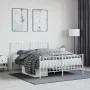 Metallbettgestell mit Kopf- und Fußteil weiß 140x190 cm von , Betten und Lattenroste - Ref: Foro24-374504, Preis: 95,42 €, Ra...