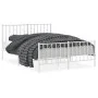 Metallbettgestell mit Kopf- und Fußteil weiß 140x190 cm von , Betten und Lattenroste - Ref: Foro24-374504, Preis: 95,42 €, Ra...