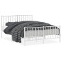 Metallbettgestell mit Kopf- und Fußteil weiß 140x190 cm von , Betten und Lattenroste - Ref: Foro24-374504, Preis: 96,65 €, Ra...