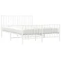 Metallbettgestell mit Kopf- und Fußteil weiß 140x190 cm von , Betten und Lattenroste - Ref: Foro24-374504, Preis: 95,42 €, Ra...