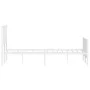 Metallbettgestell mit Kopf- und Fußteil weiß 140x190 cm von , Betten und Lattenroste - Ref: Foro24-374504, Preis: 95,42 €, Ra...