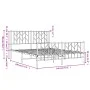 Metallbettgestell mit Kopf- und Fußteil weiß 140x190 cm von , Betten und Lattenroste - Ref: Foro24-374504, Preis: 95,42 €, Ra...