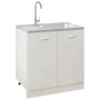 Fregadero de cocina con escurridor acero inox 800x500x155 mm