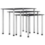 Stapelbare Tische 3 Einheiten schwarzes gehärtetes Glas von vidaXL, Seitentische - Ref: Foro24-249527, Preis: 47,23 €, Rabatt: %