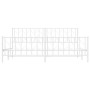 Metallbettgestell mit Kopf- und Fußteil weiß 193x203 cm von , Betten und Lattenroste - Ref: Foro24-374510, Preis: 130,83 €, R...