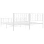 Metallbettgestell mit Kopf- und Fußteil weiß 193x203 cm von , Betten und Lattenroste - Ref: Foro24-374510, Preis: 130,83 €, R...