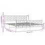 Estructura cama metal con cabecero y pie cama blanco 193x203 cm de , Camas y somieres - Ref: Foro24-374510, Precio: 130,73 €,...