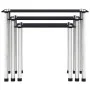 Mesas apilables 3 unidades vidrio templado negro de vidaXL, Mesas auxiliares - Ref: Foro24-249527, Precio: 46,27 €, Descuento: %