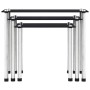 Stackable tables, 3 units, black tempered glass by vidaXL, Side tables - Ref: Foro24-249527, Price: 47,23 €, Discount: %