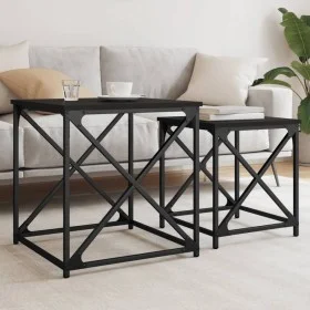 Stapelbare Couchtische 2 Stück Holzwerkstoff schwarz von , Couchtisch - Ref: Foro24-838943, Preis: 49,84 €, Rabatt: %