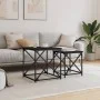 Stackable coffee tables, 2 pieces, engineered wood, black by , Coffee table - Ref: Foro24-838943, Price: 49,84 €, Discount: %